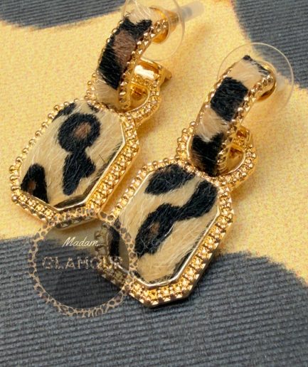 گوشواره طرح پلنگی وارداتی